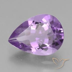 Ametista violaceo naturale da 4.40 ct, Forma a pera, VVS