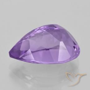Ametista Viola violaceo medio naturale da 5.28 ct, Forma a pera, VVS