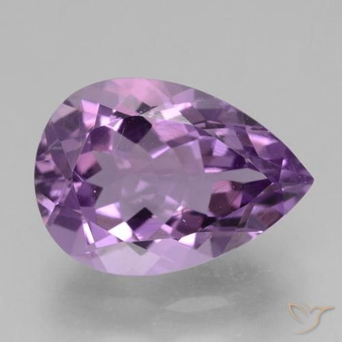 4.77ct Naturale violaceo Ametista, Forma a pera, VVS