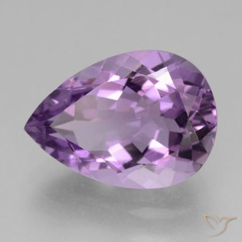 Ametista violaceo naturale da 4.77 ct, Forma a pera, VVS
