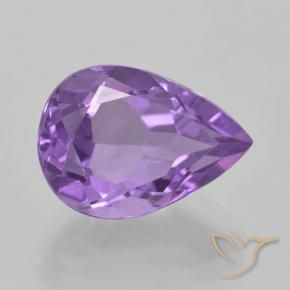 Ametista violaceo naturale da 5.03 ct, Forma a pera, VVS