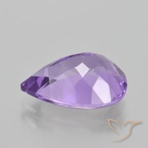 Ametista Viola medio naturale da 4.48 ct, Forma a pera, VVS