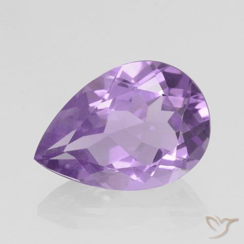 4.59ct Naturale Viola medio Ametista, Forma a pera, VVS