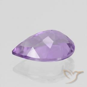 Ametista Viola medio naturale da 4.59 ct, Forma a pera, VVS