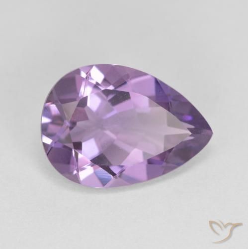 4.35ct Naturale Viola medio Ametista, Forma a pera, VVS