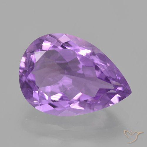 4.43ct Naturale Viola medio Ametista, Forma a pera, VVS-VS