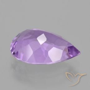 Ametista Viola medio naturale da 4.43 ct, Forma a pera, VVS-VS