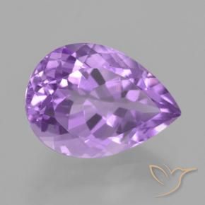 Ametista Viola tendente al rosa naturale da 5.69 ct, Forma a pera, VVS