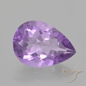 Ametista Viola medio naturale da 4.03 ct, Forma a pera, VS