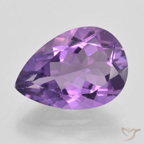 4.75ct Naturale Viola Intenso Ametista, Forma a pera, VVS