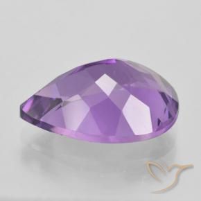 Ametista Viola Intenso naturale da 4.75 ct, Forma a pera, VVS