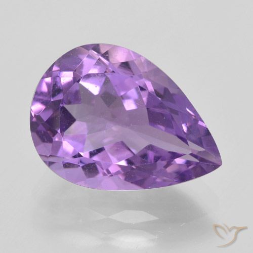 4.59ct Naturale violaceo Ametista, Forma a pera, VVS