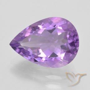 Ametista violaceo naturale da 4.59 ct, Forma a pera, VVS