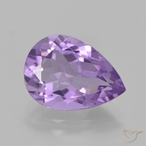 4.34ct Naturale Viola medio Ametista, Forma a pera, VVS