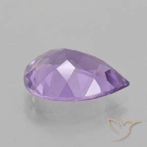 Ametista Viola medio naturale da 4.34 ct, Forma a pera, VVS