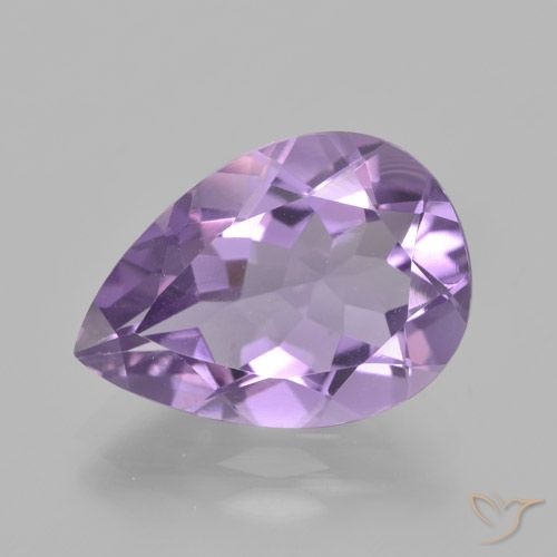 4.42ct Naturale Deep Iris Violetta Ametista, Forma a pera, VVS