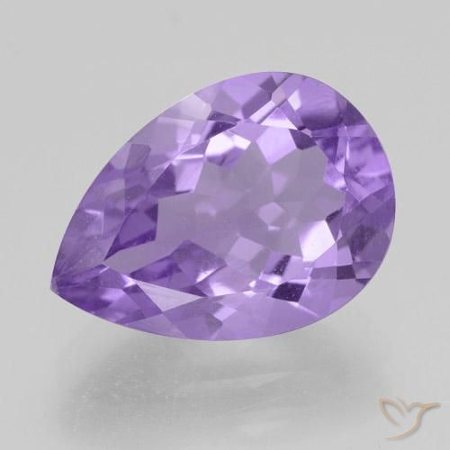 4.80ct Naturale Deep Iris Violetta Ametista, Forma a pera, VVS