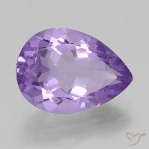 Ametista Deep Iris Violetta naturale da 4.80 ct, Forma a pera, VVS