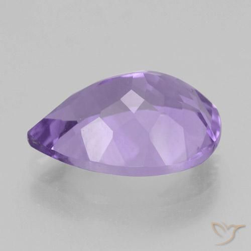 Ametista Deep Iris Violetta naturale da 4.80 ct, Forma a pera, VVS
