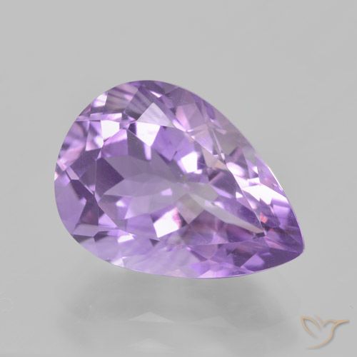 5.01ct Naturale Viola medio Ametista, Forma a pera, VVS