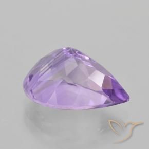 Ametista Viola medio naturale da 5.01 ct, Forma a pera, VVS