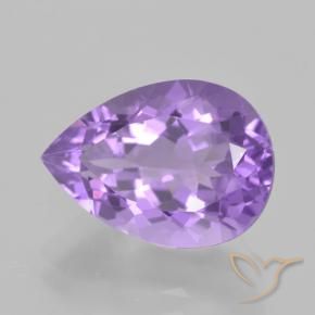 Ametista Viola tendente al rosa naturale da 5.26 ct, Forma a pera, VVS