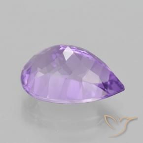 Ametista Viola tendente al rosa naturale da 5.26 ct, Forma a pera, VVS