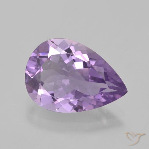 3.76ct Naturale Rosa viola medio Ametista, Forma a pera, VVS-VS
