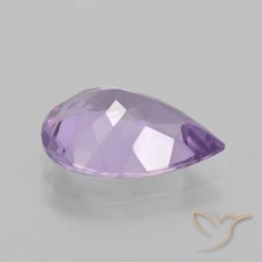 Ametista Rosa viola medio naturale da 3.76 ct, Forma a pera, VVS-VS