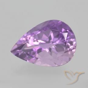 Ametista Viola Iris Rosato naturale da 5.25 ct, Forma a pera, VVS-VS