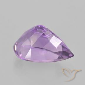 Ametista Viola Iris Rosato naturale da 5.25 ct, Forma a pera, VVS-VS