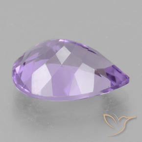 Ametista Viola medio naturale da 4.59 ct, Forma a pera, VVS