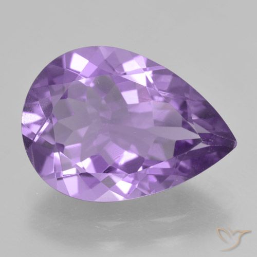 4.20ct Naturale Deep Iris Violetta Ametista, Forma a pera, VVS