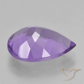 Ametista Deep Iris Violetta naturale da 4.20 ct, Forma a pera, VVS