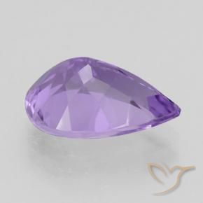 Ametista Viola medio naturale da 4.30 ct, Forma a pera, VVS