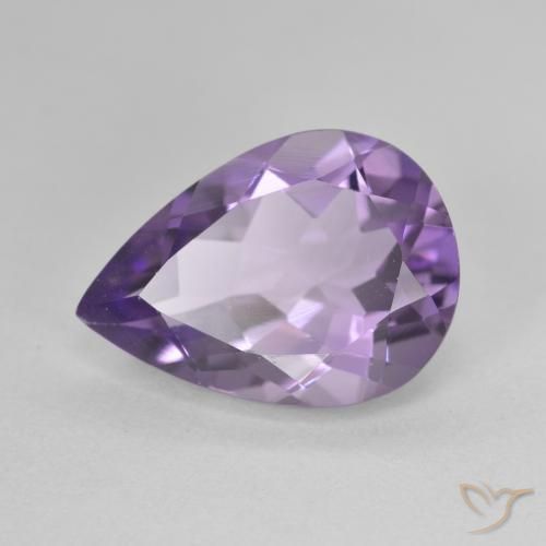 4.48ct Naturale Viola medio Ametista, Forma a pera, VVS