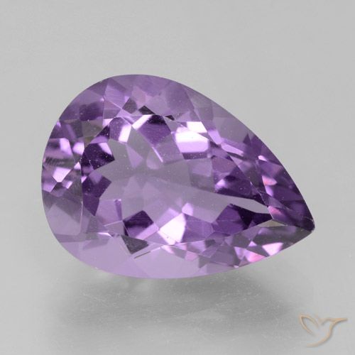 4.63ct Naturale Viola violaceo intenso Ametista, Forma a pera, VVS