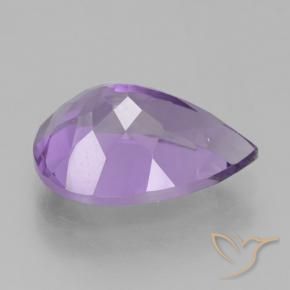 Ametista Viola violaceo intenso naturale da 4.63 ct, Forma a pera, VVS