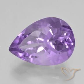 Ametista Viola medio naturale da 5.06 ct, Forma a pera, VVS