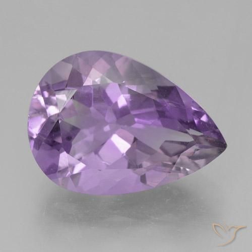 4.63ct Naturale Rosa viola medio Ametista, Forma a pera, VVS