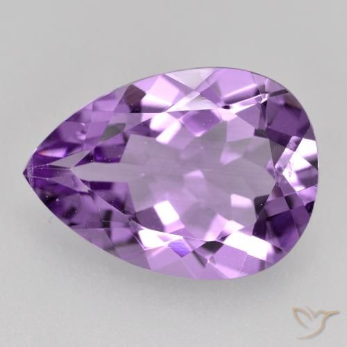 Ametista viola violaceo intenso naturale da 4,31 ct, taglio a pera, VVS