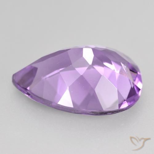 Ametista viola violaceo intenso naturale da 4,31 ct, taglio a pera, VVS