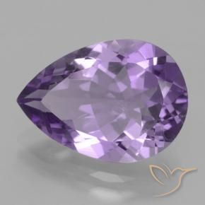 Ametista Viola chiaro naturale da 4.41 ct, Forma a pera, VVS