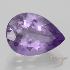 Ametista Melanzane Viola naturale da 4.22 ct, Forma a pera, VVS