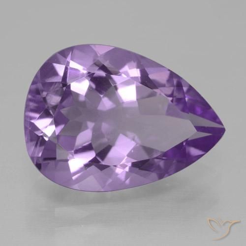 Ametista Viola scuro naturale da 4.05 ct, Forma a pera, VVS