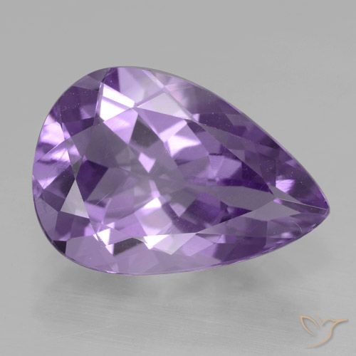 3.88ct Naturale Viola scuro Ametista, Forma a pera, VVS