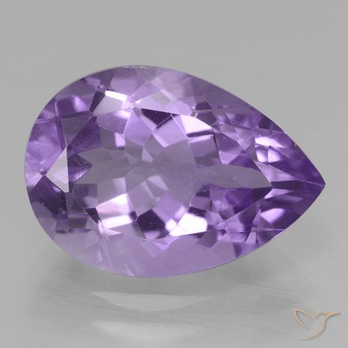 4.64ct Naturale Viola medio Ametista, Forma a pera, VVS