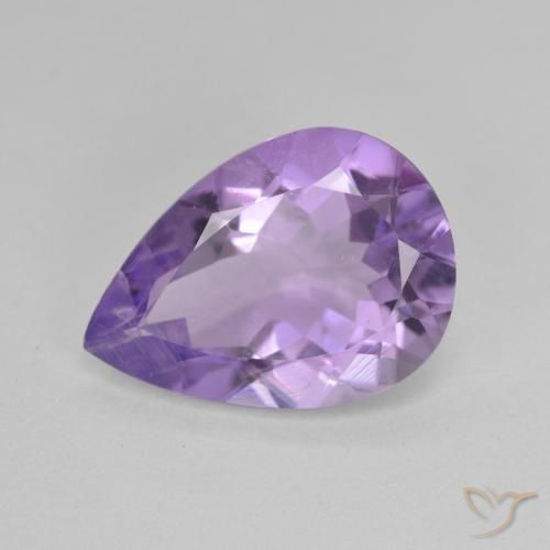 4.03ct Naturale Viola medio Ametista, Forma a pera, VVS
