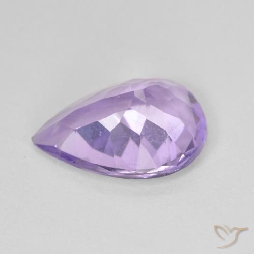 Ametista Viola medio naturale da 4.03 ct, Forma a pera, VVS