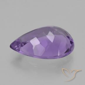 Ametista Viola medio naturale da 4.02 ct, Forma a pera, VVS